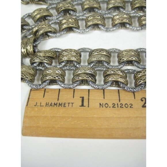 Kiam Family Goldtone Silvertone Chain Necklace 35 inch Unisex Heavy - Picture 3 of 9